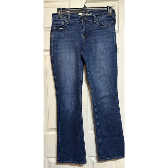 Old Navy Sweetheart Jeans Womens Size 15 Blue Mid Rise Bootcut Denim Stretch - Picture 1 of 9